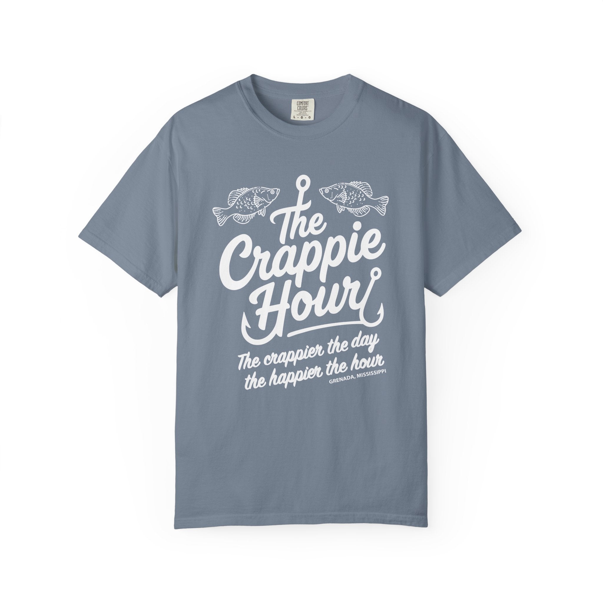 Crappie Hour T-Shirt: The crappier the day, the happier the hour