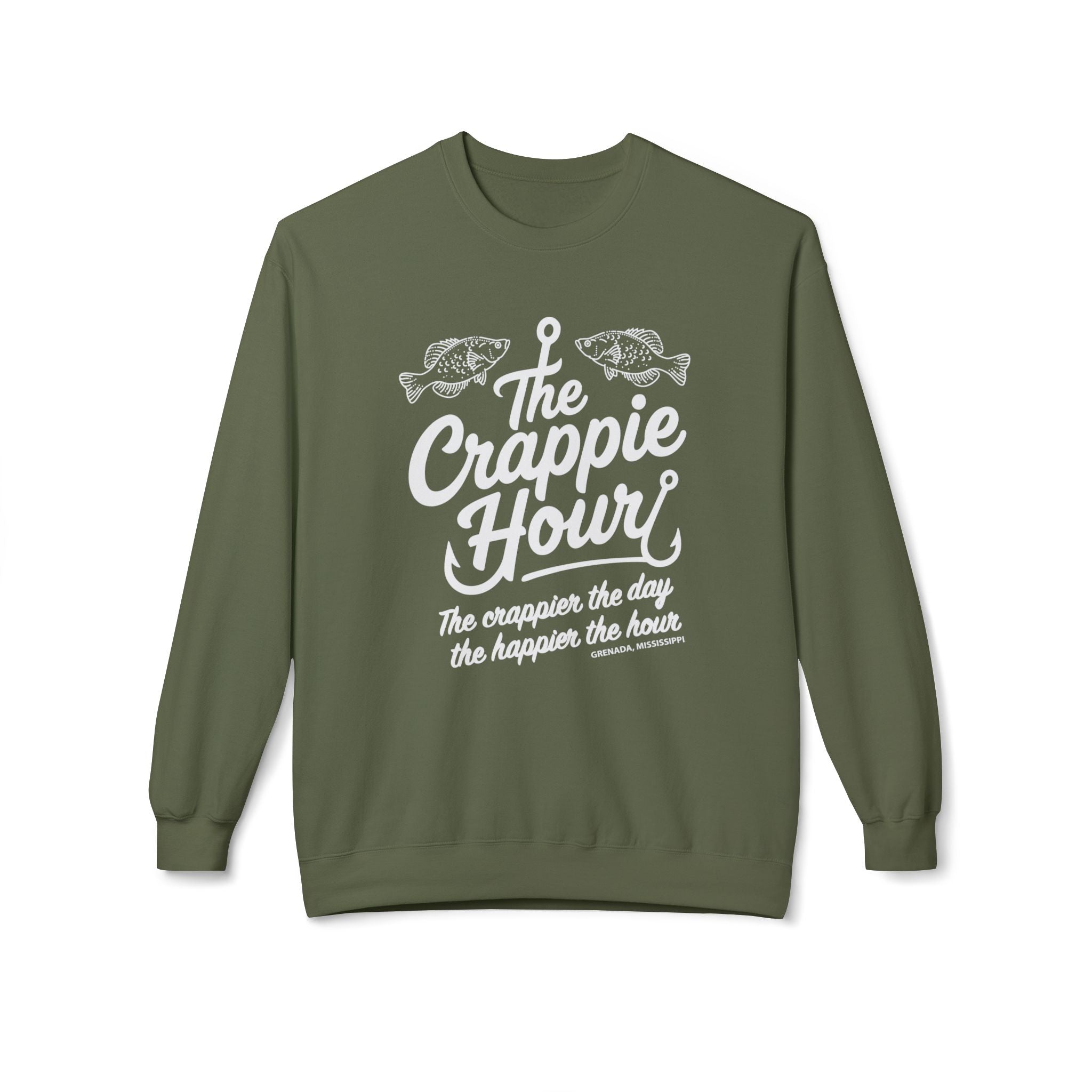 Crappie Hour Sweatshirt: The crappier the day, the happier the hour - J Pop's Closet