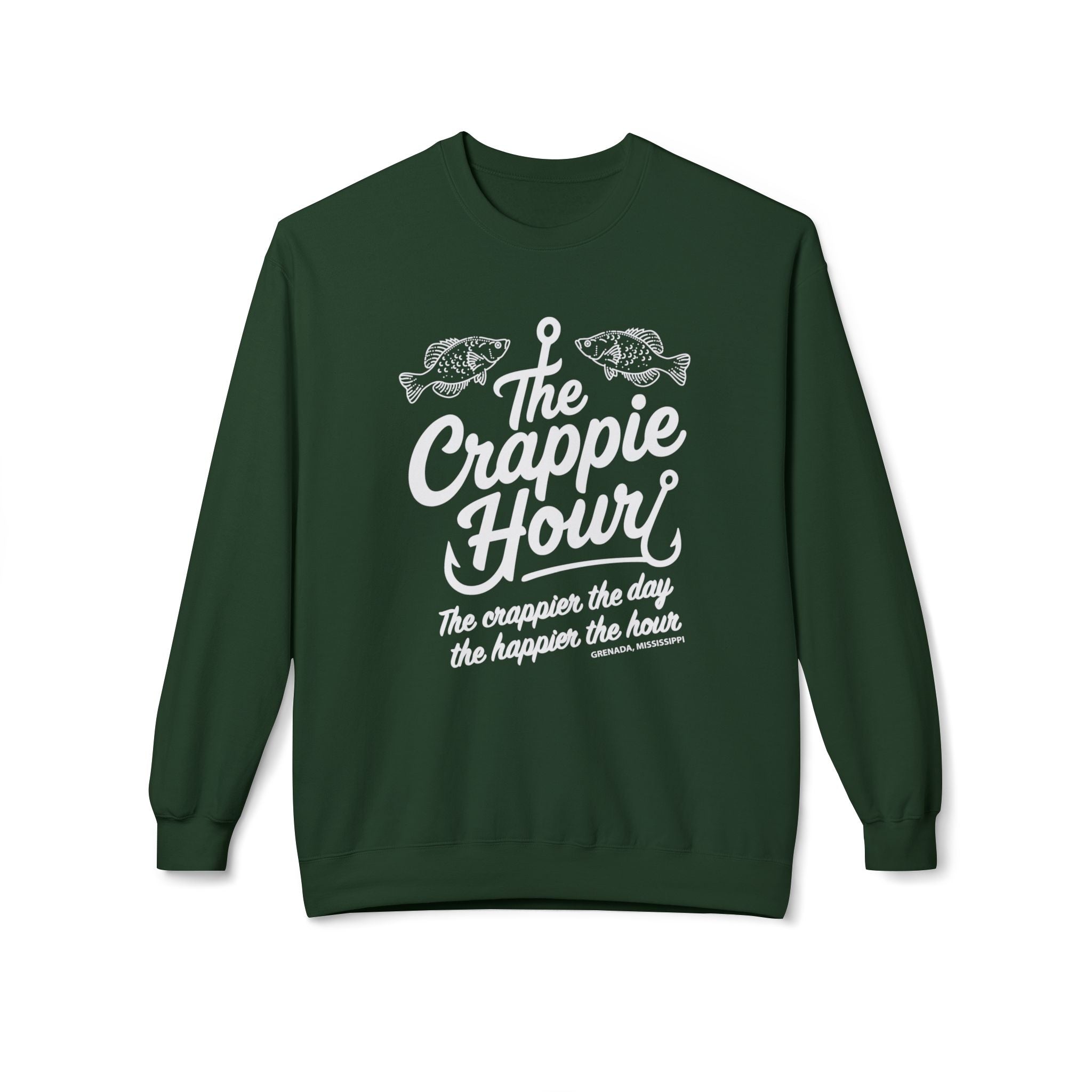 Crappie Hour Sweatshirt: The crappier the day, the happier the hour - J Pop's Closet