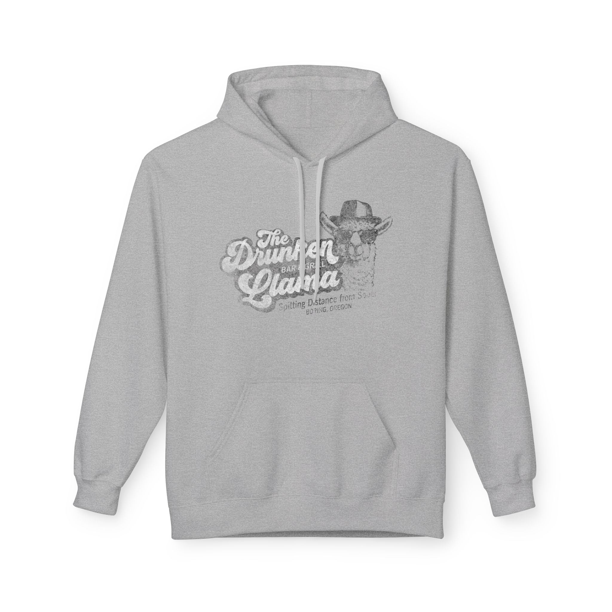 Drunken Llama Bar & Grill Hoodie: Spitting distance to sober - J Pop's Closet