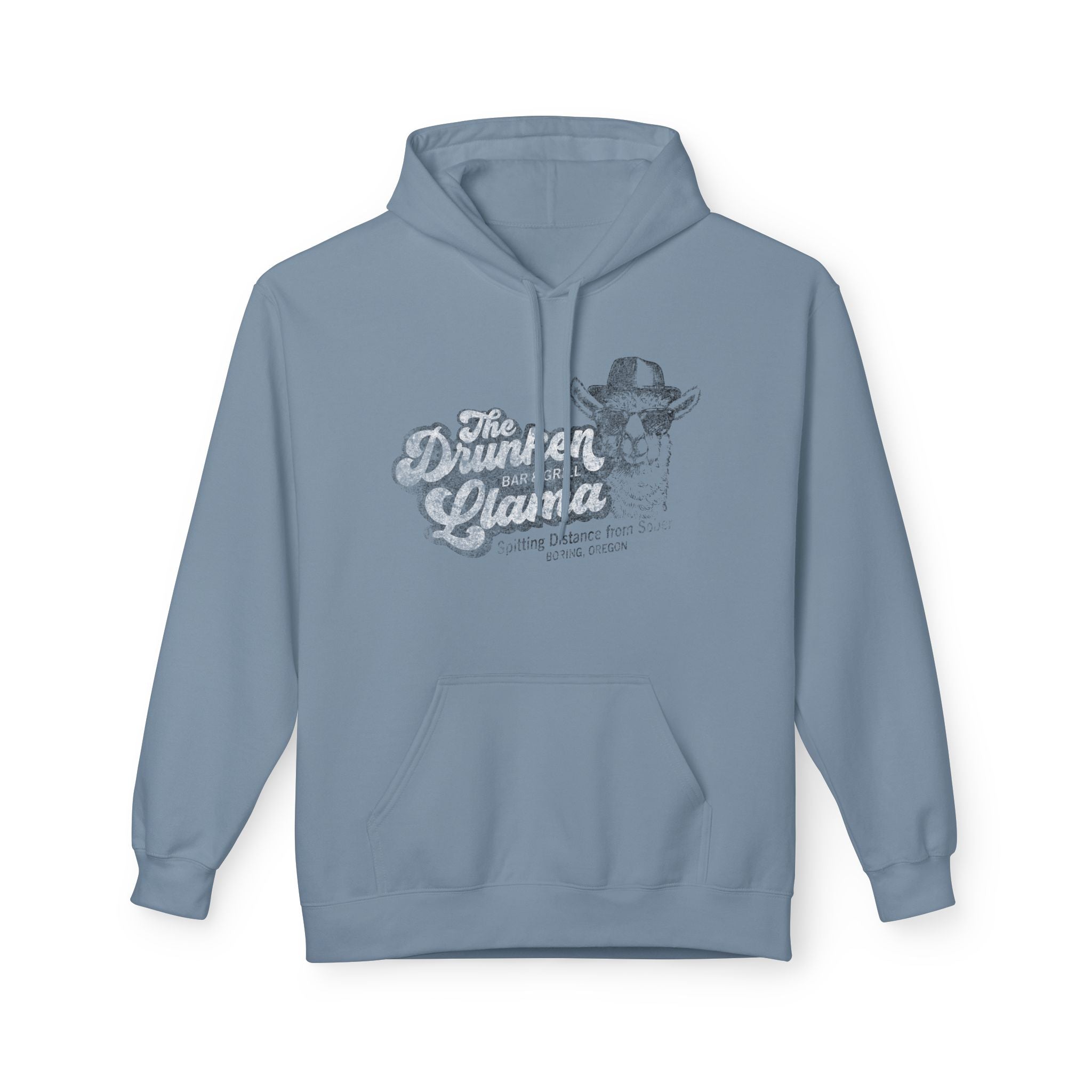 Drunken Llama Bar & Grill Hoodie: Spitting distance to sober - J Pop's Closet