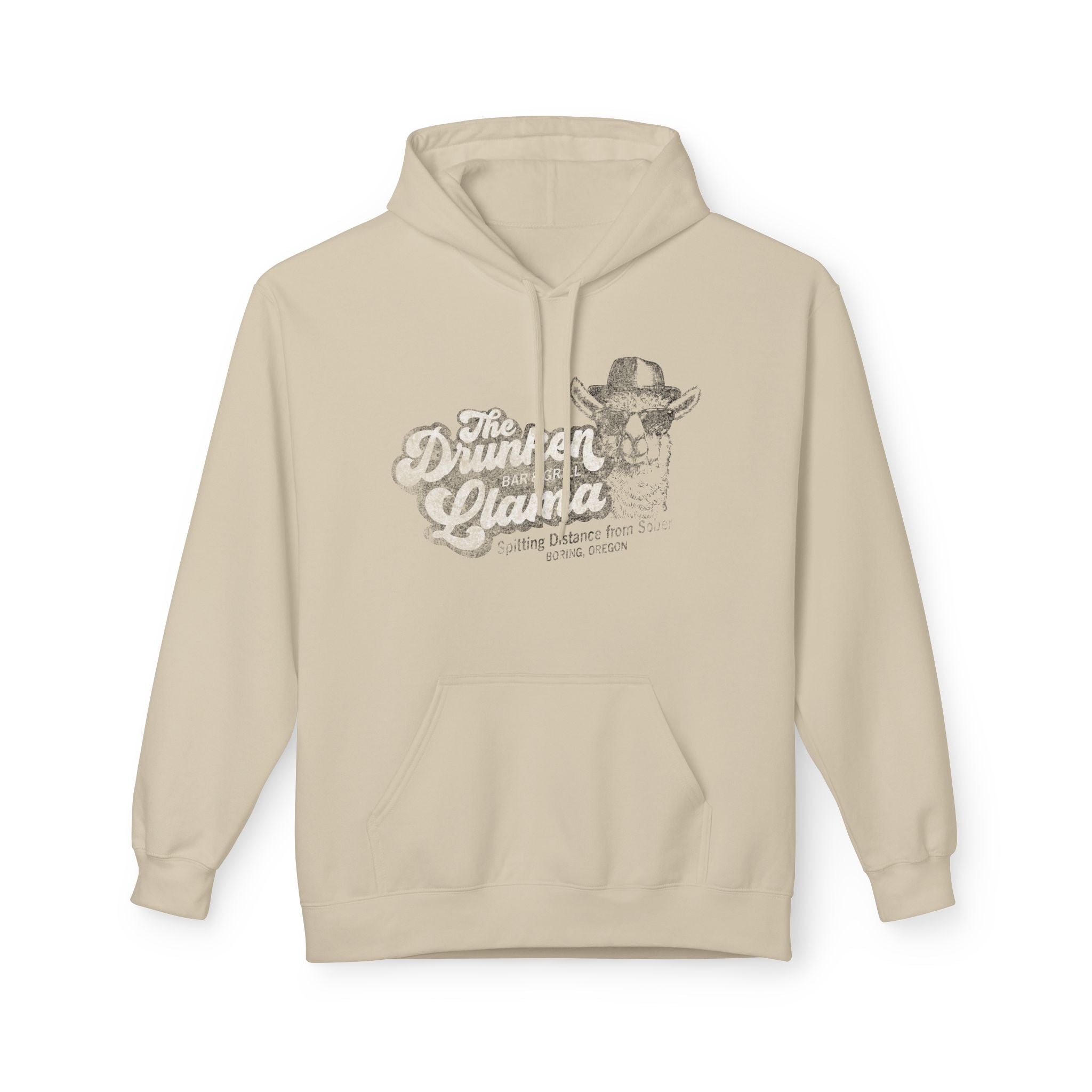 Drunken Llama Bar & Grill Hoodie: Spitting distance to sober - J Pop's Closet