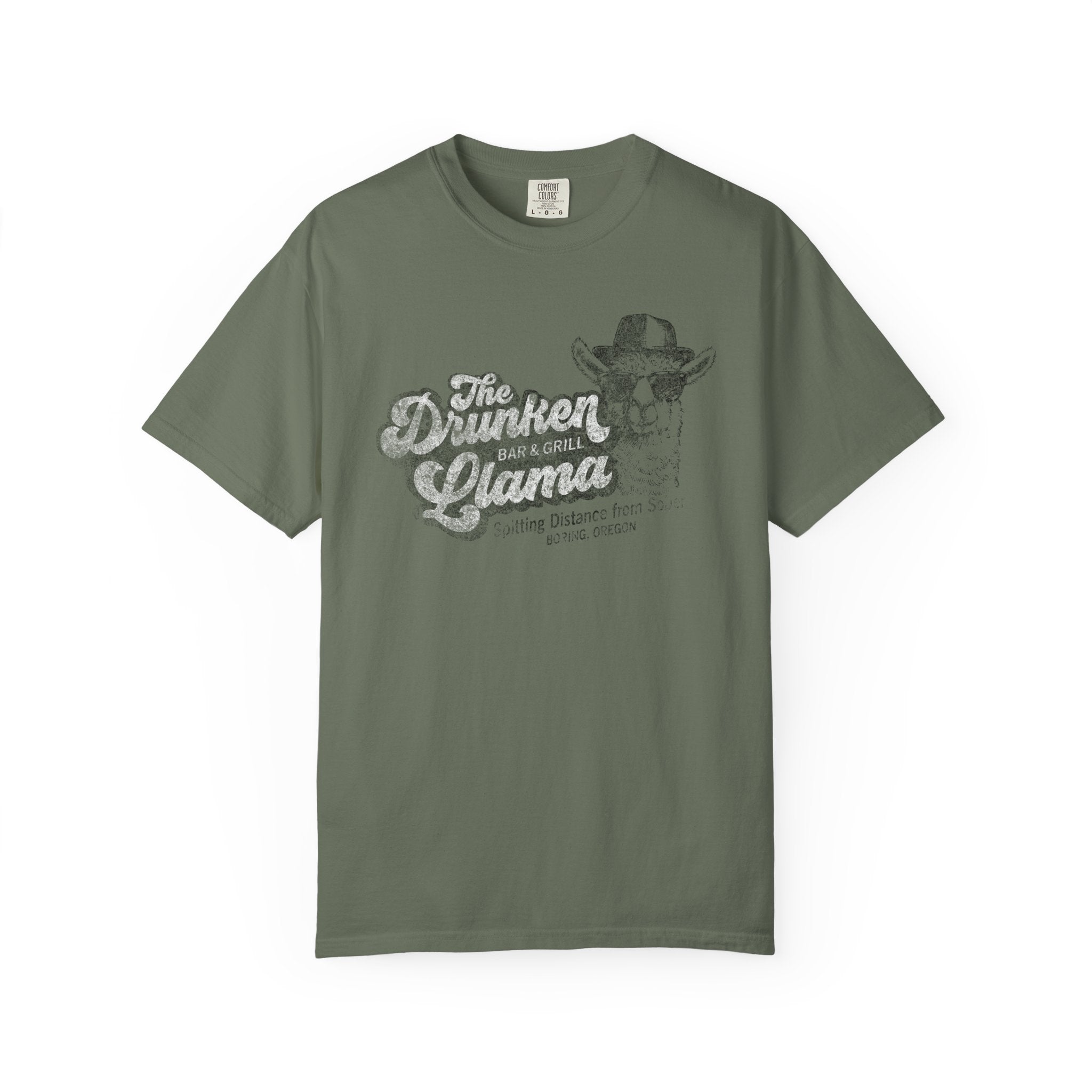 Drunken Llama T-Shirt: Spitting distance to sober - J Pop's Closet