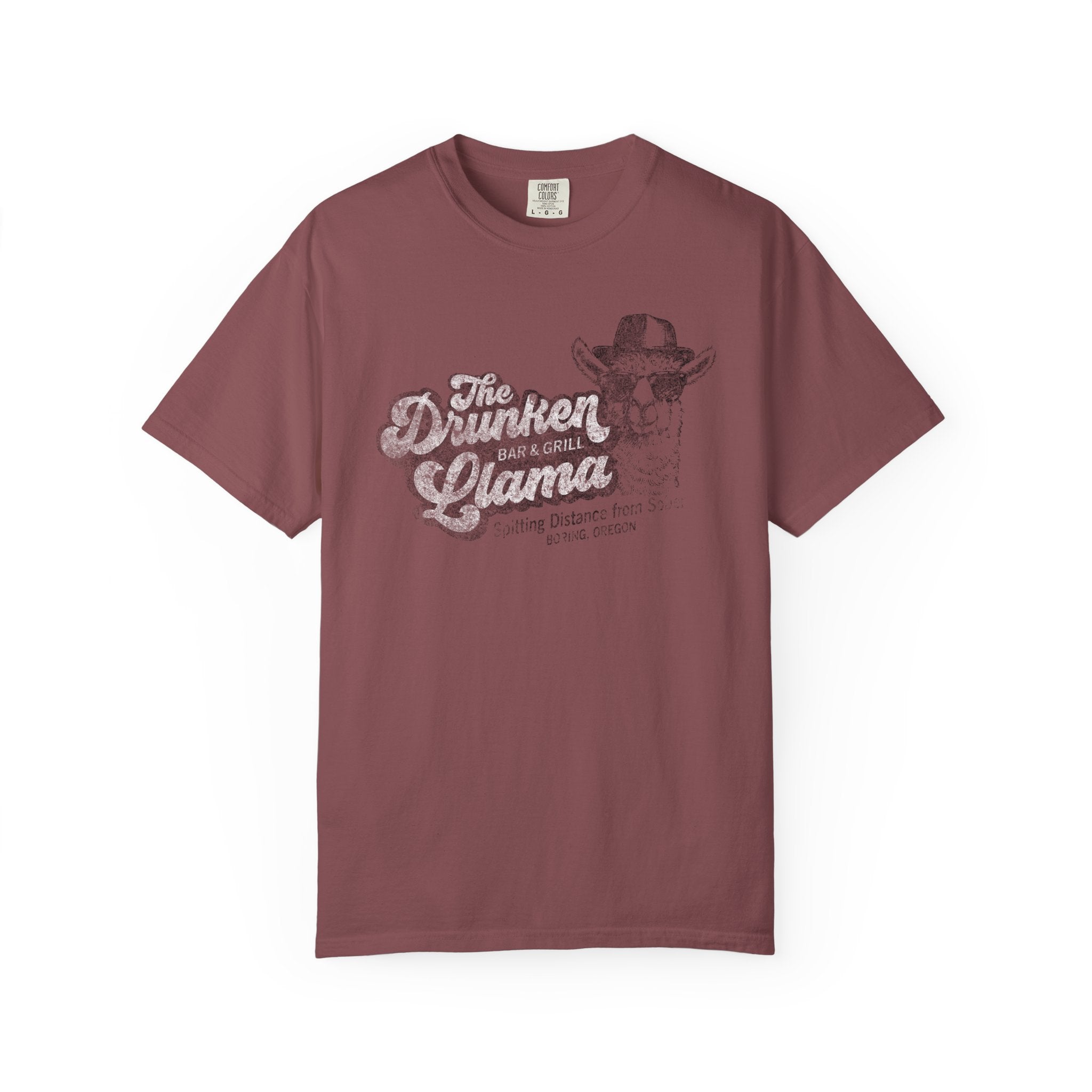 Drunken Llama T-Shirt: Spitting distance to sober - J Pop's Closet