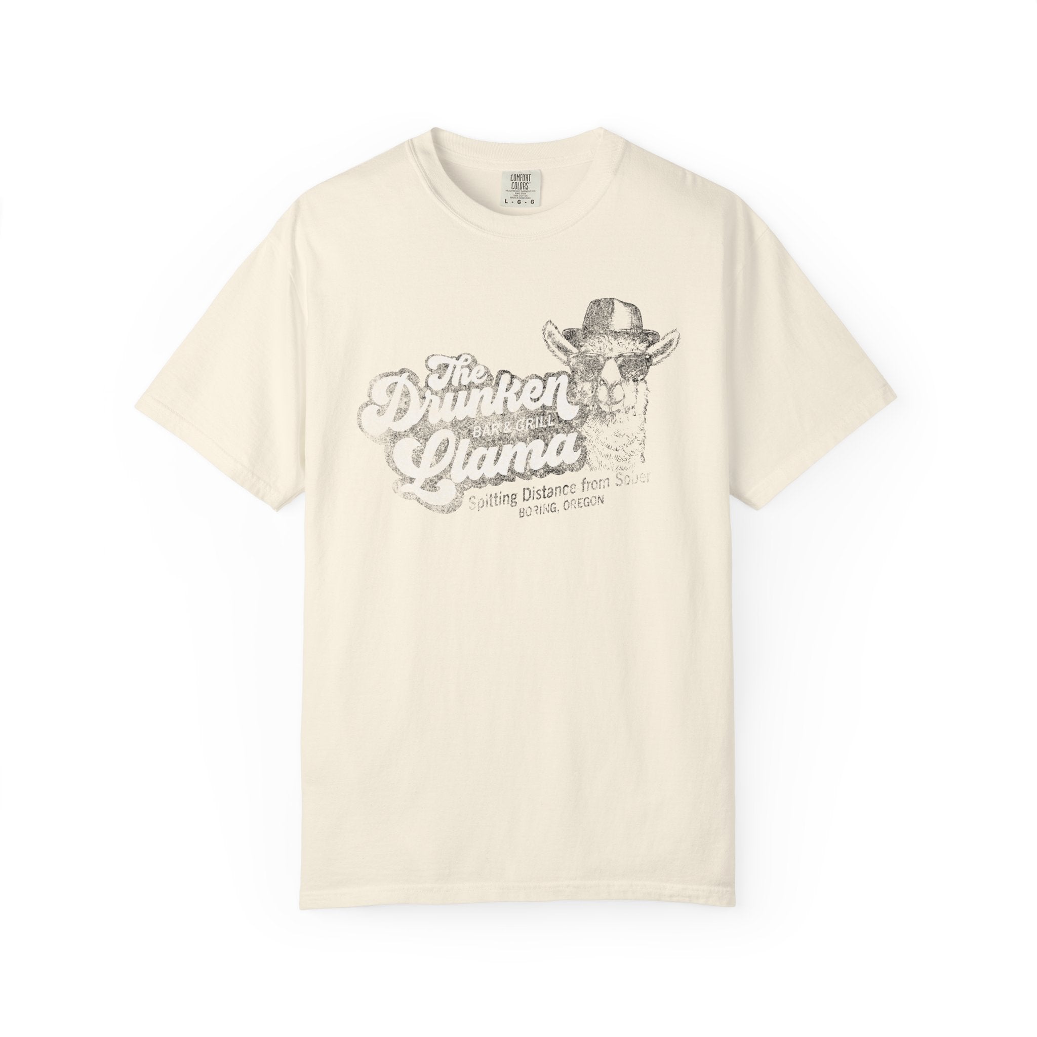 Drunken Llama T-Shirt: Spitting distance to sober - J Pop's Closet