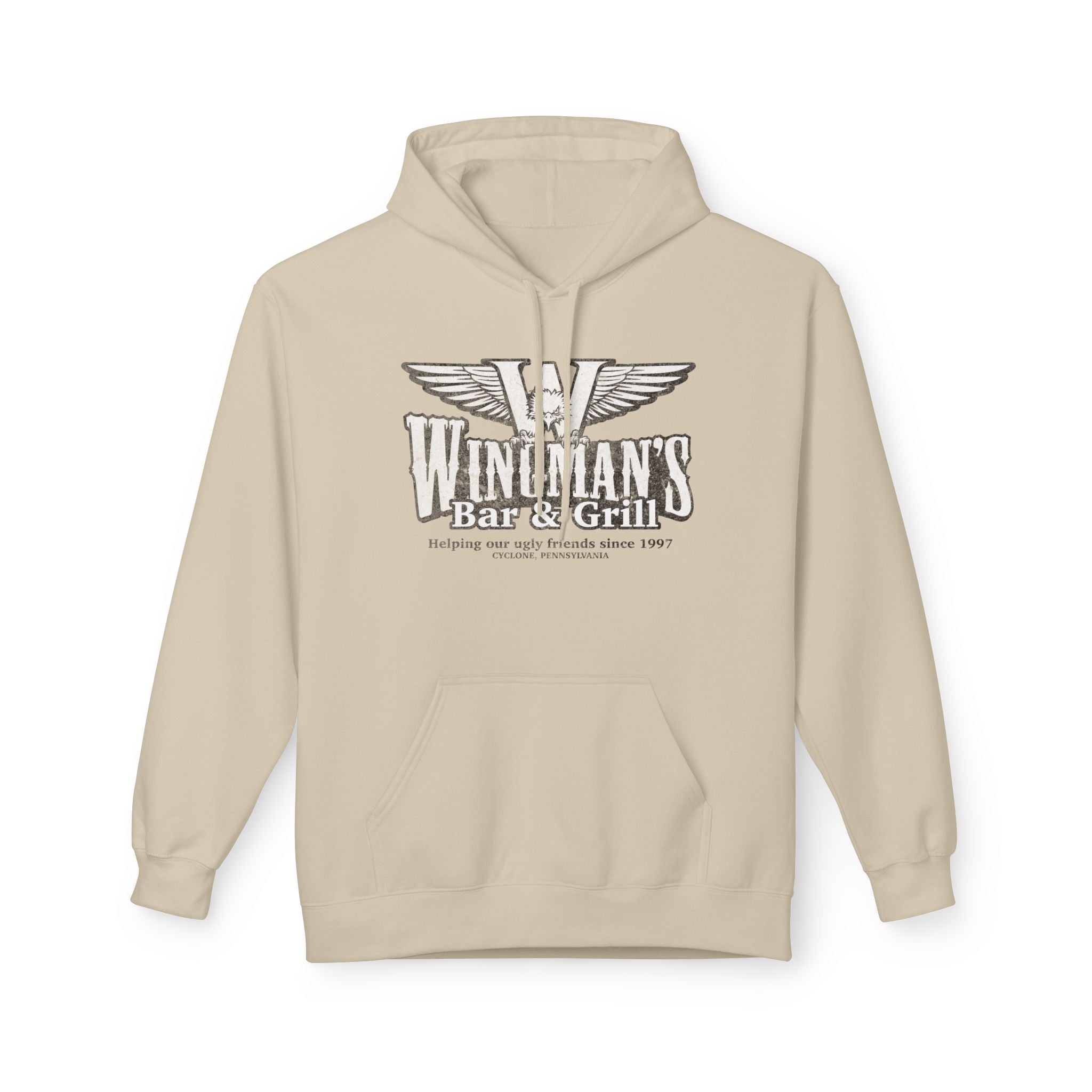 Wingman's Bar & Grill Hoodie: Helping Our Ugly Friends Since 1997 - J Pop's Closet