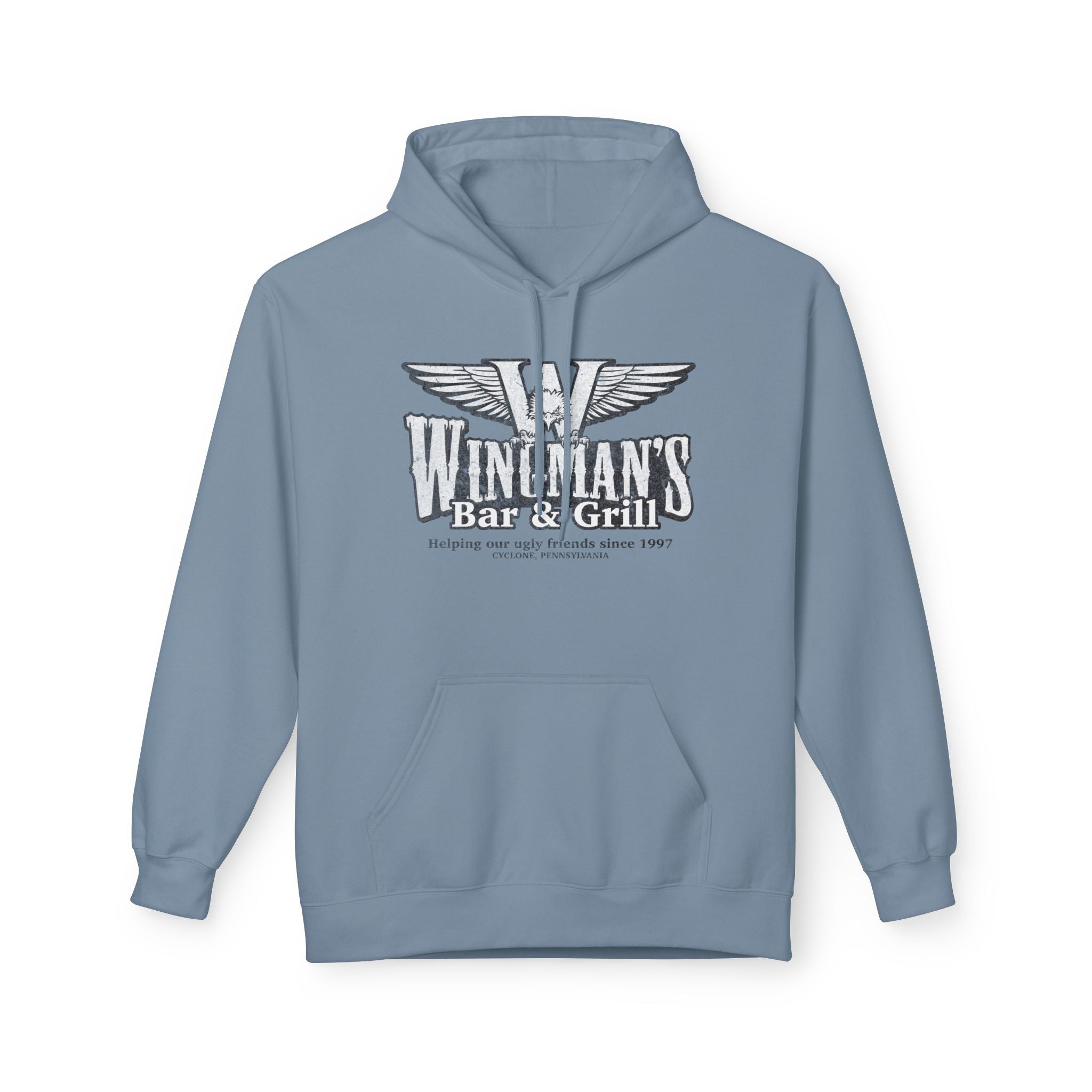 Wingman's Bar & Grill Hoodie: Helping Our Ugly Friends Since 1997 - J Pop's Closet