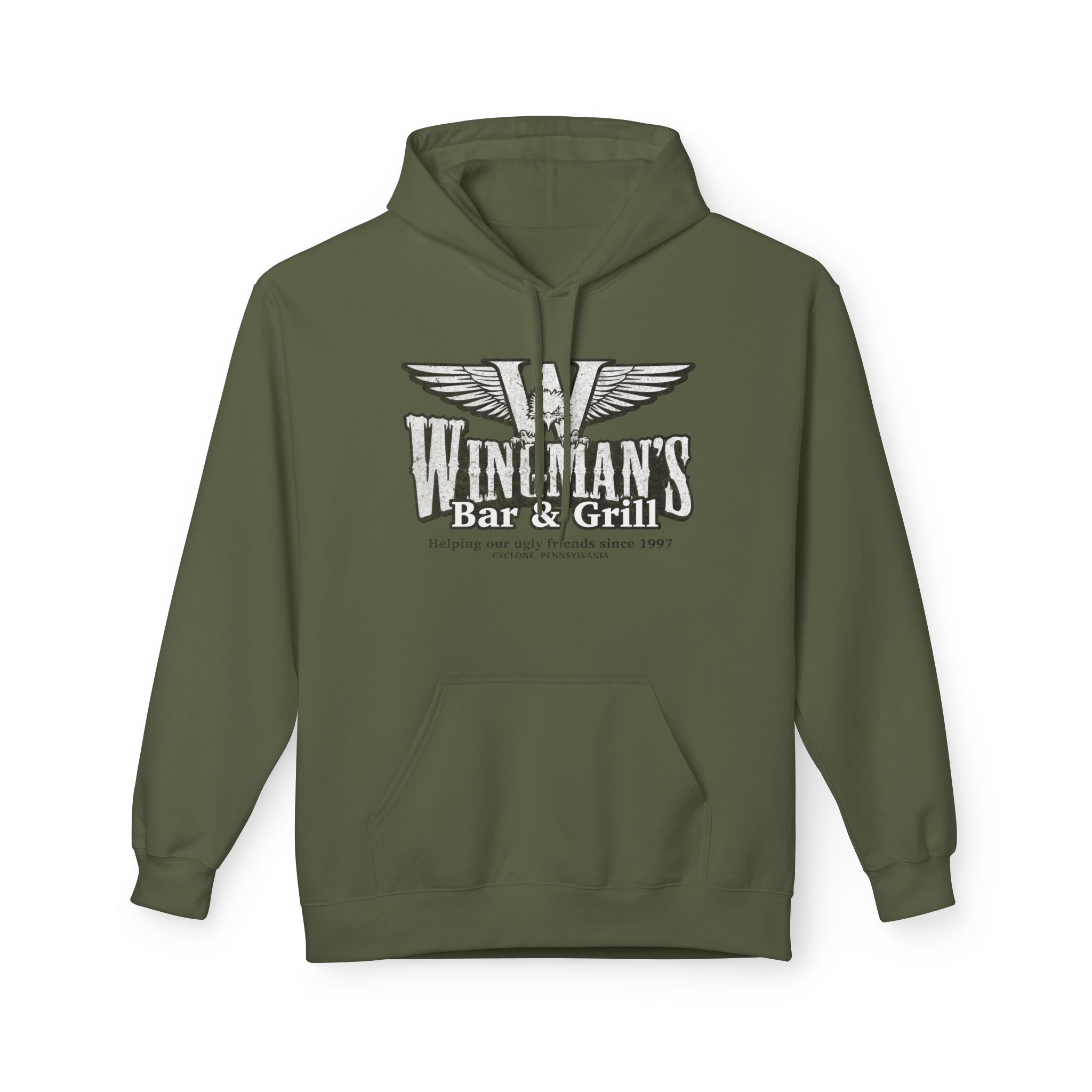 Wingman's Bar & Grill Hoodie: Helping Our Ugly Friends Since 1997 - J Pop's Closet