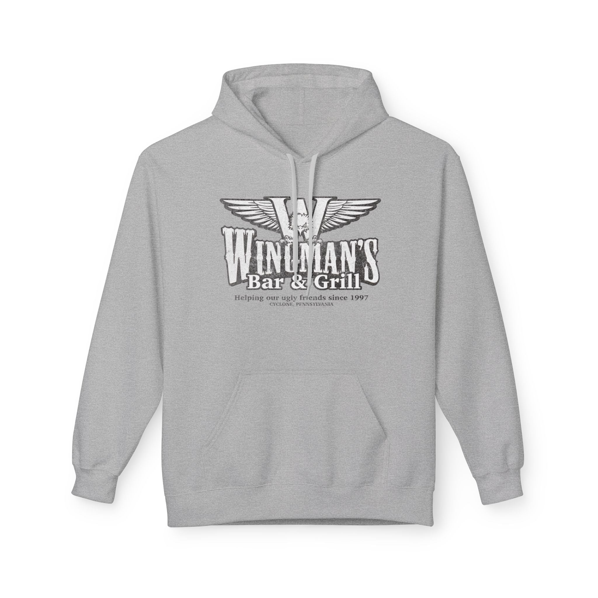 Wingman's Bar & Grill Hoodie: Helping Our Ugly Friends Since 1997 - J Pop's Closet